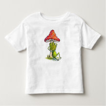Whimsical Sleeping Frog Under a Mushroom