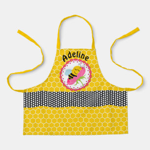 Whimsical Sleeping Honey Bee Personalized Apron