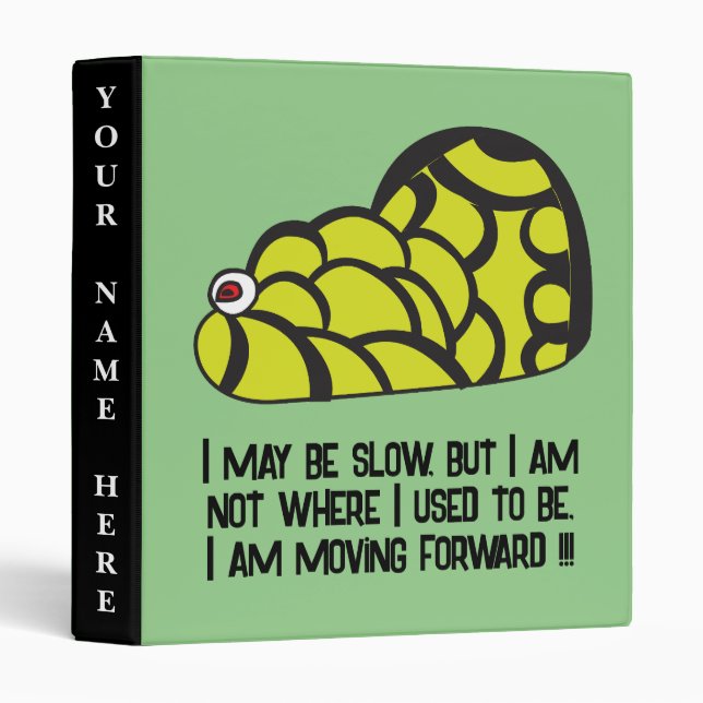 Whimsical Snail Back To School Binder (Front/Spine)