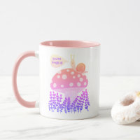 Whimsical Snail on Magical Mushroom CUSTOM