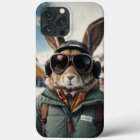 Whimsical Snowboarding Bunny