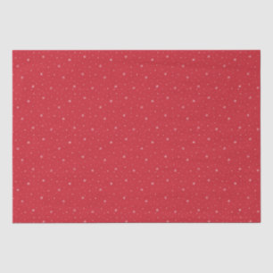 Whimsical Snowflakes Christmas Pattern in Red Tissue Paper