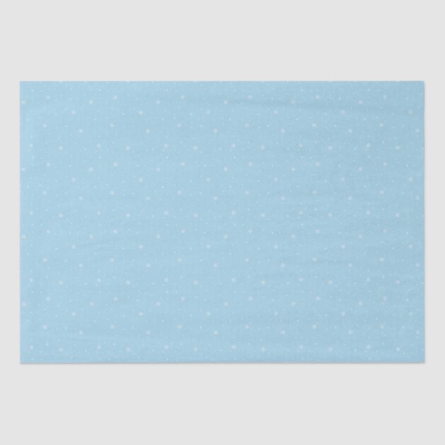 Whimsical Snowflakes Christmas Pattern Light Blue Tissue Paper (Front)