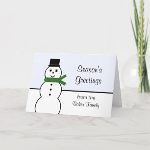 Whimsical Snowman Christmas Card