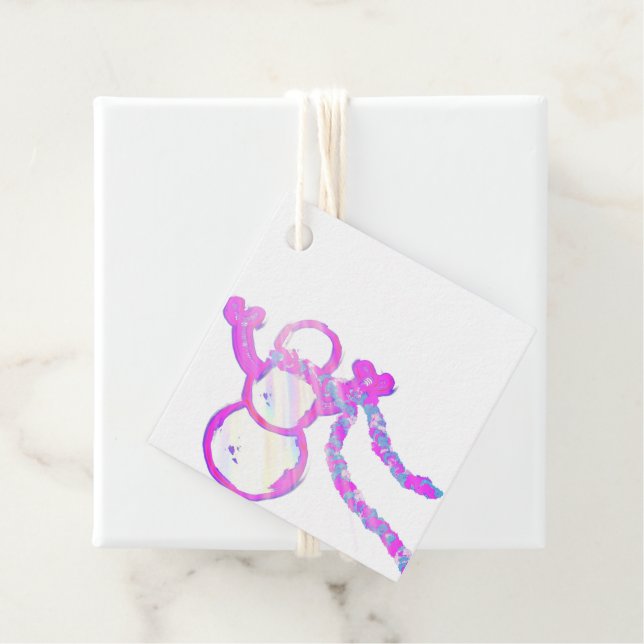 Whimsical snowman favour tags (In Situ)