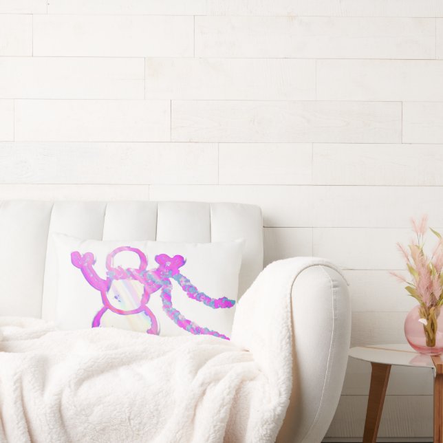 Whimsical snowman lumbar pillow (Couch)