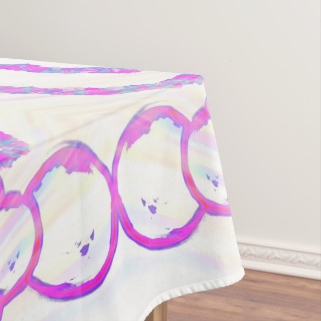 Whimsical snowman tablecloth (In Situ)