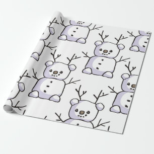 Whimsical Snowmen Wrapping Paper