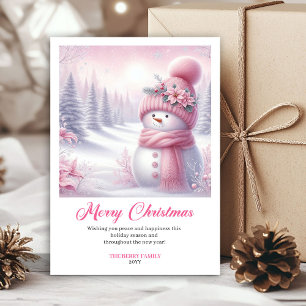 Whimsical Snowy Forest Kids Digital Christmas Card