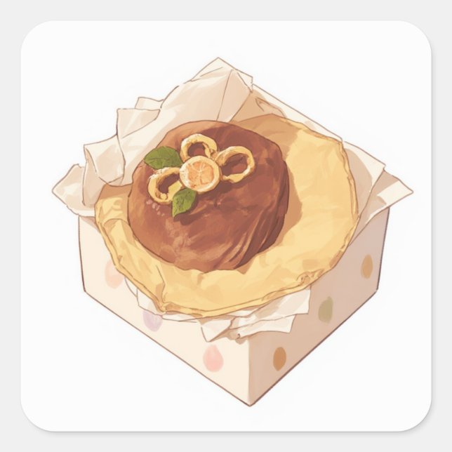 Whimsical Soft Art Square Sticker (Front)