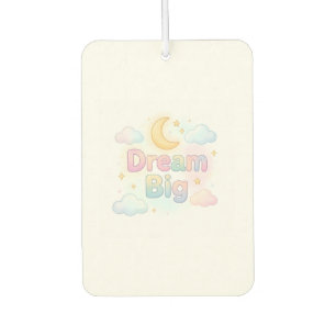 Whimsical soft pastel quote on white air freshener