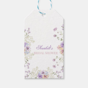 Whimsical Soft Wildflowers Cottage Garden Wedding Gift Tags