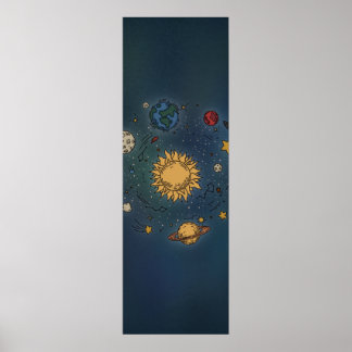 Whimsical Solar System ss Poster