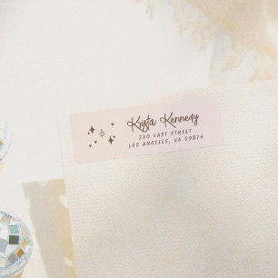 Whimsical Sparkles & Hearts Return Address