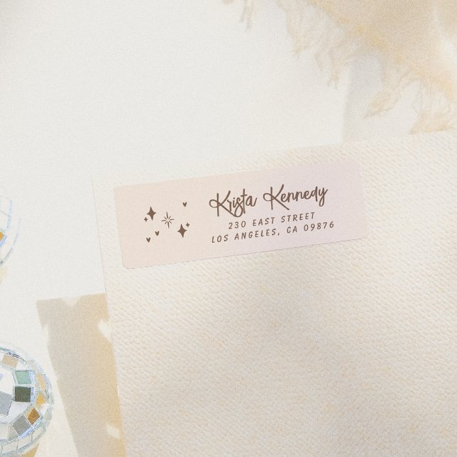 Whimsical Sparkles & Hearts Return Address (Creator Uploaded)