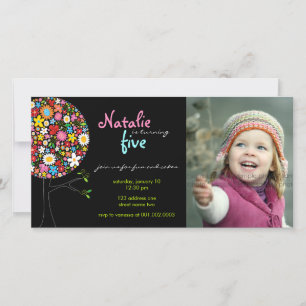 Whimsical Spring Flowers Pop Tree Kid Birthday