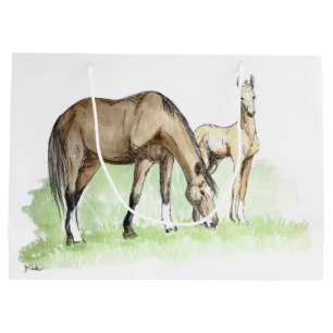 Whimsical Spring Horse Foal Large Gift Bag