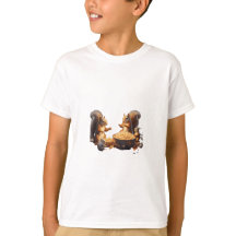 Whimsical Squirrels with a bowl of nuts