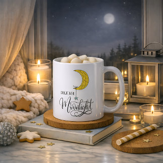 Whimsical Star and Moon Moonlight  Coffee Mug