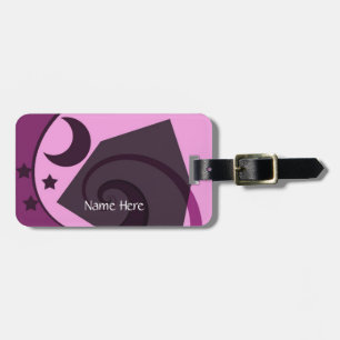 Whimsical Stars and Moon Luggage Tag