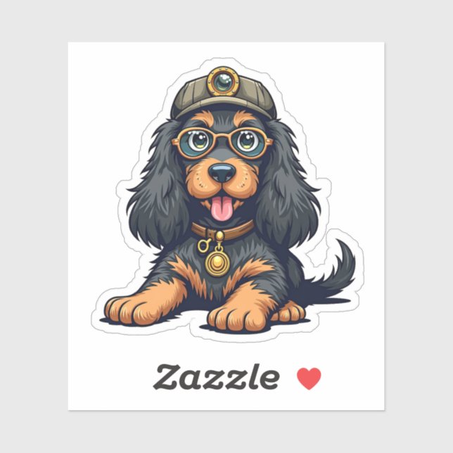 Whimsical Steampunk Cocker Spaniel, Detective Pup, (Sheet)