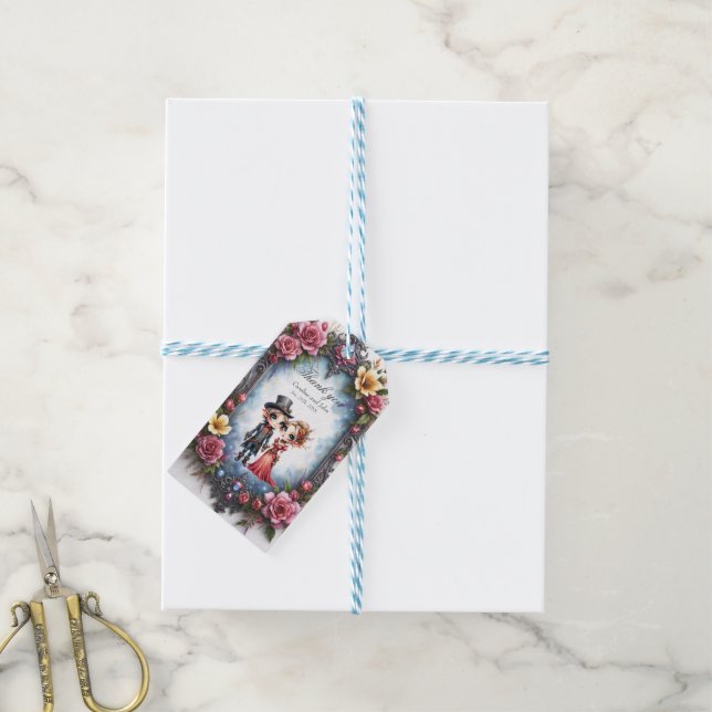 Whimsical Steampunk Elf Wedding Gift Tags (With Twine)