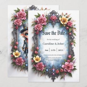 Whimsical Steampunk Elf Wedding  Save The Date