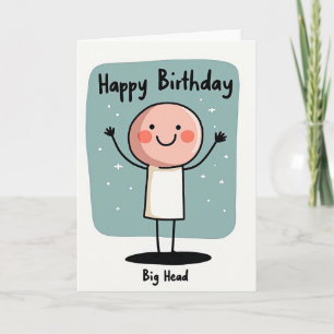 Whimsical Stick Figure Birthday Card