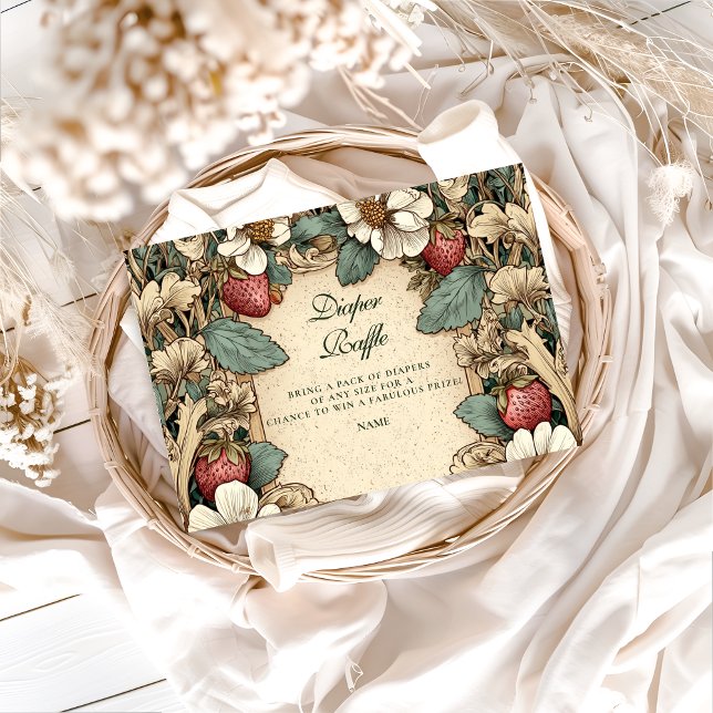 Whimsical Strawberry Forest Diapper Raffle  Enclosure Card (Creator Uploaded)