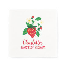 Whimsical Strawberry with Floral Details