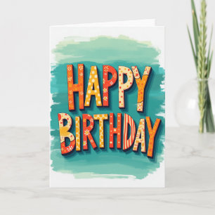 Whimsical Stripe Birthday Card