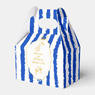 Whimsical Stripes Handwritten Painted Wedding  Favor Box