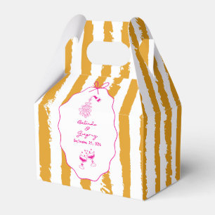 Whimsical Stripes Handwritten Painted Wedding Favor Box