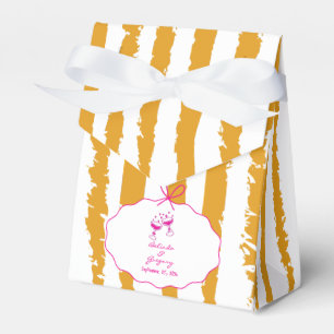 Whimsical Stripes Handwritten Painted Wedding  Favor Box