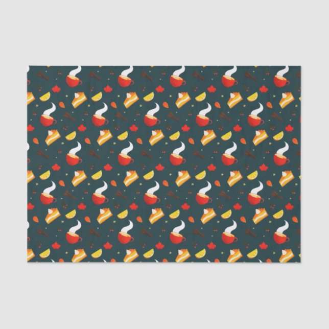 Whimsical Sugar Autumn Winter Sweet  Tissue Paper (Front)