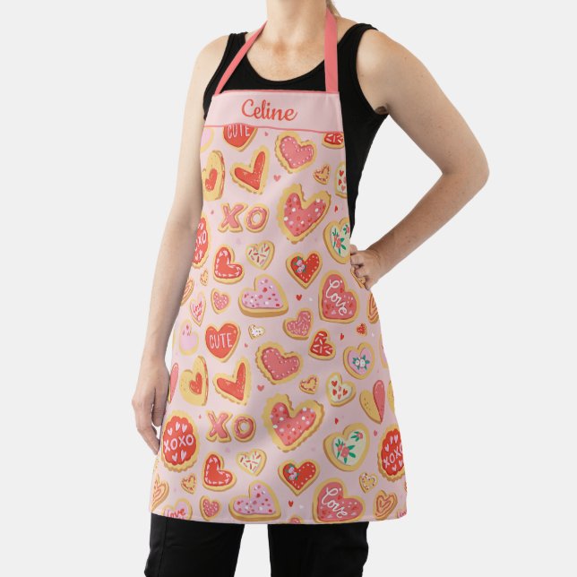 Whimsical Sugar Cookie Heart Design in Pink Apron (Insitu)