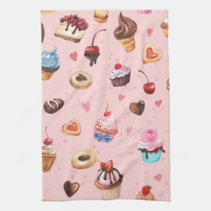 Whimsical Summer Sweets Kitchen Towel