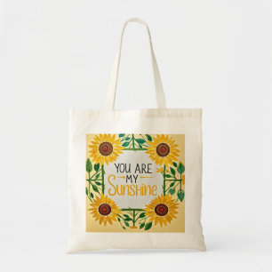 Whimsical sunflowers, You Are My Sunshine Tote Bag