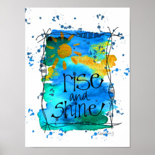Whimsical Sunrise Watercolor Poster