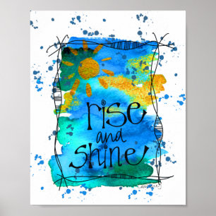 Whimsical Sunrise Watercolor Poster