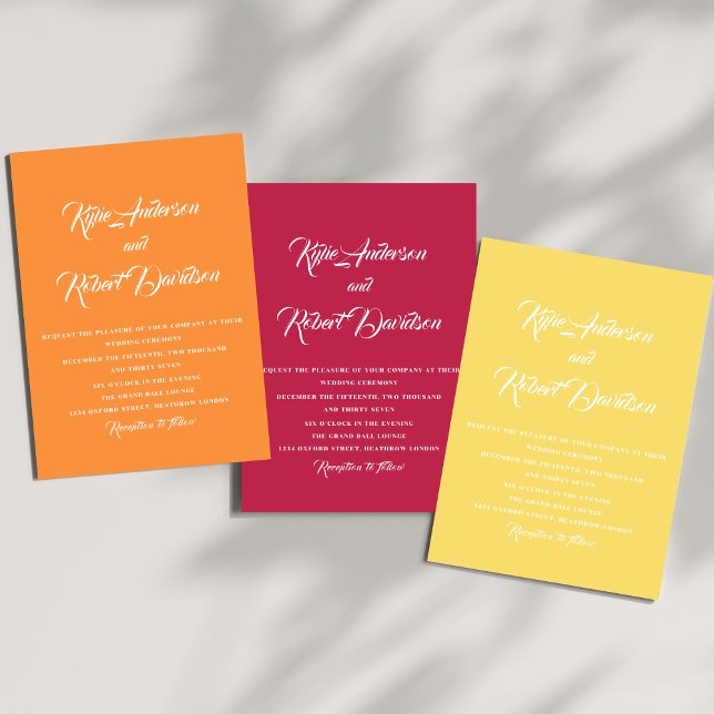 Whimsical Sunset Yellow and Citrus Inspired  Invitation (Creator Uploaded)
