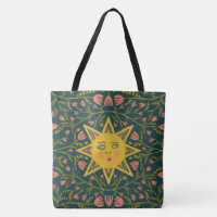 Whimsical Sunshine & Vines Boho Pattern