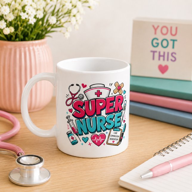 Whimsical Super Nurse  Coffee Mug (Creator Uploaded)