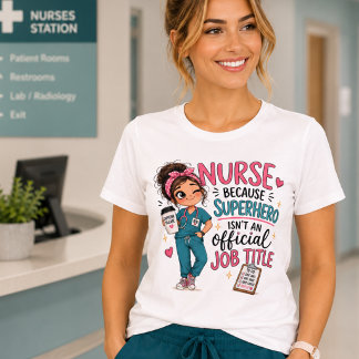 Whimsical Superhero Nurse Tri-Blend Shirt