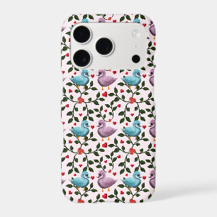 Whimsical swan floral pattern
