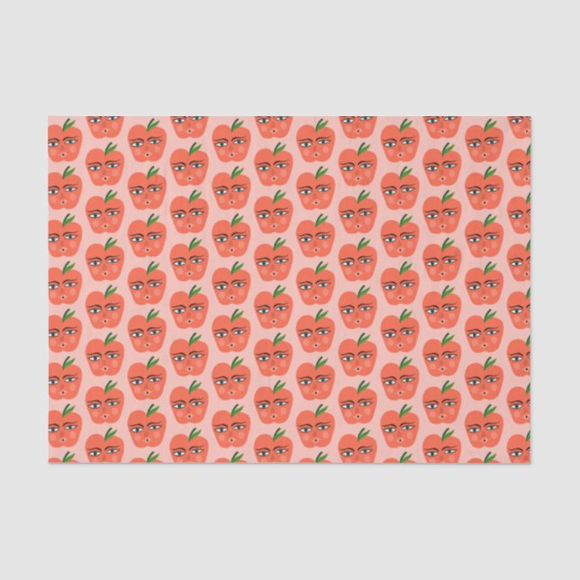 Whimsical Sweet Apple Gift Tissue Paper (Front)