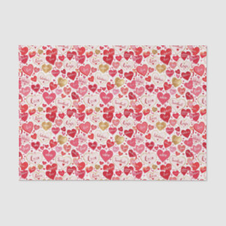 Whimsical & Sweet Heart Themed  Tissue Paper