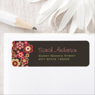 Whimsical Sweet Pink Candy Daisies Flower Pattern