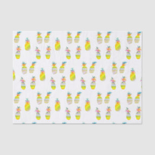 Whimsical Sweet Rainbow Pineapple Watercolor Tissue Paper