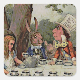 Whimsical Tea Party MadHatter  Square Sticker